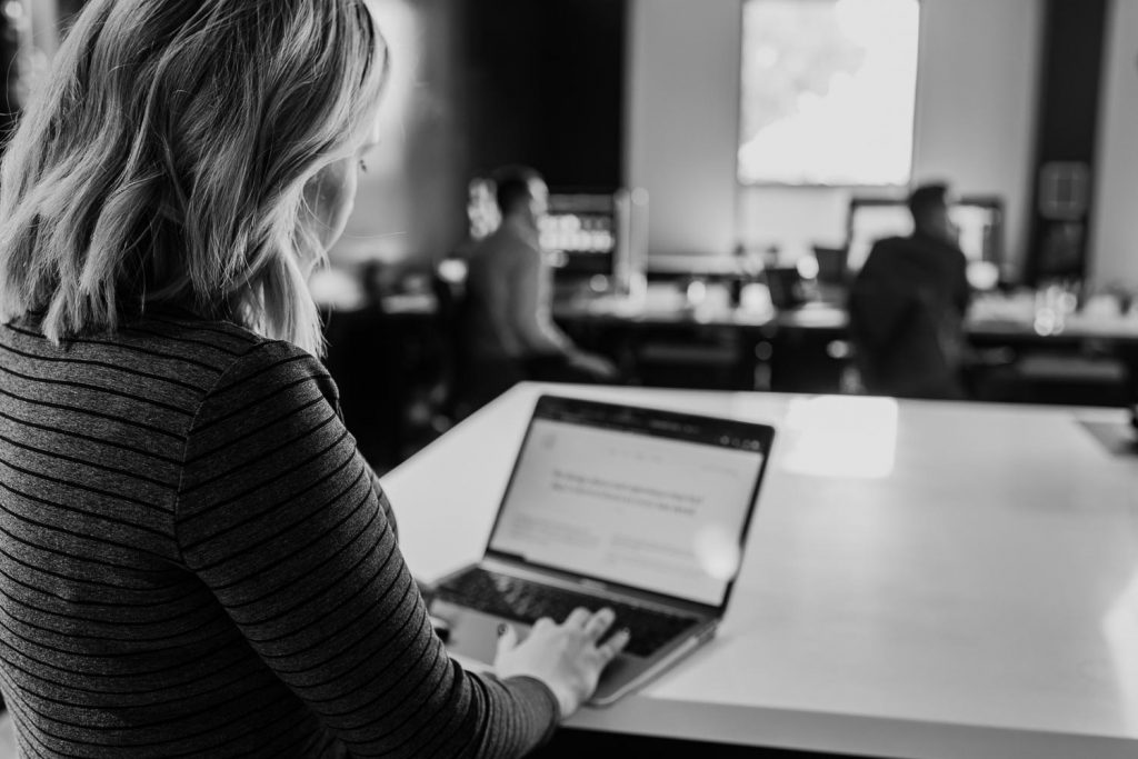 Atlanta Brand Photographer, Nimble Design Co., Woman working at computer