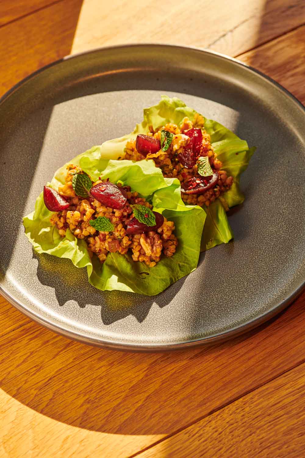 Three Arches Lettuce Wraps On Plate